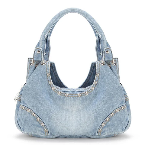 Модные женские джинсовые сумки iPinee, милые высококачественные сумки с бриллиантами, женская сумка-тоут, сумки-мессенджеры