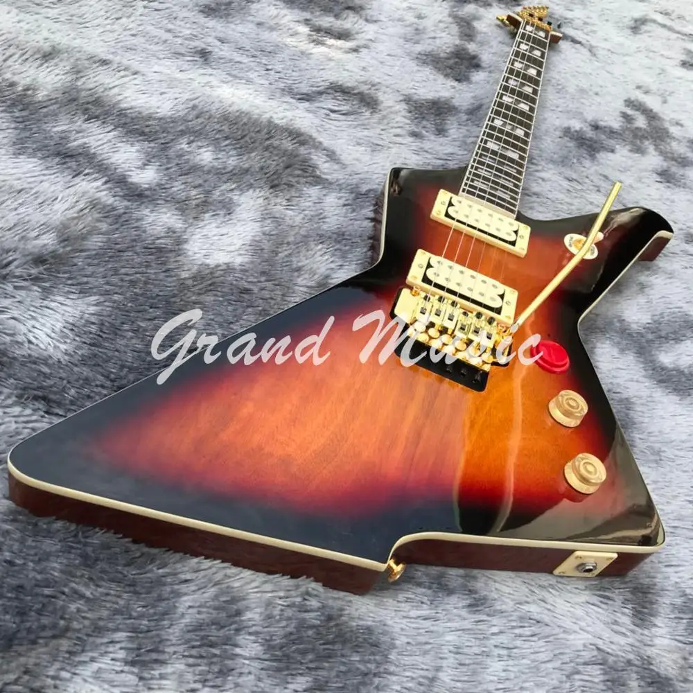 Изготовленная на заказ дуплексная электрическая гитара Разрушителя в стиле Sunburst