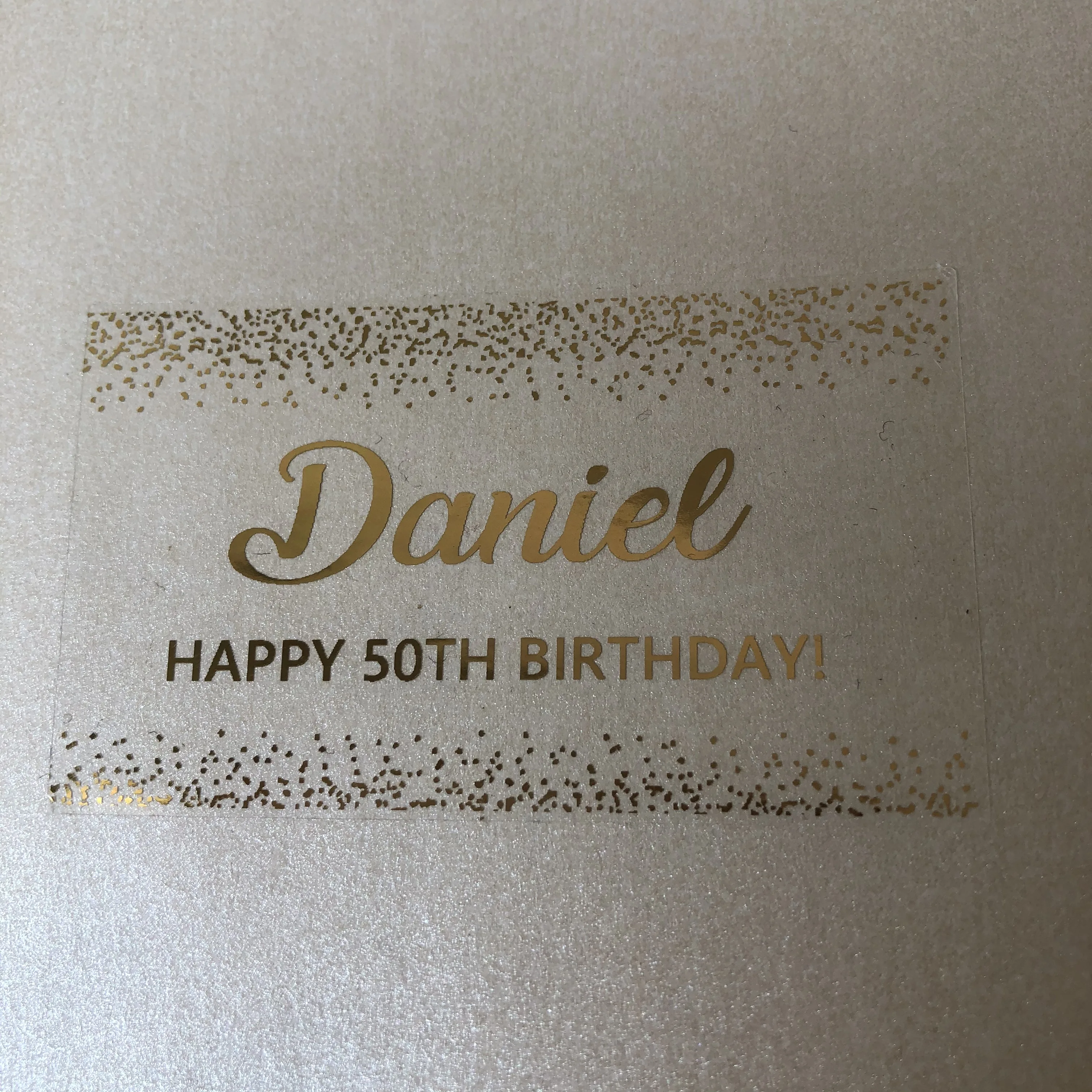 С 50 летним днем рождения Спасибо наклейки Золотой юбилей сувениры