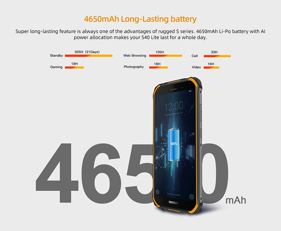IP68 DOOGEE S40 Lite четырехъядерный 2 ГБ 16 ГБ Android 9,0 прочный мобильный телефон 5,5 дюймов дисплей 4650 мАч МП NFC отпечаток пальца