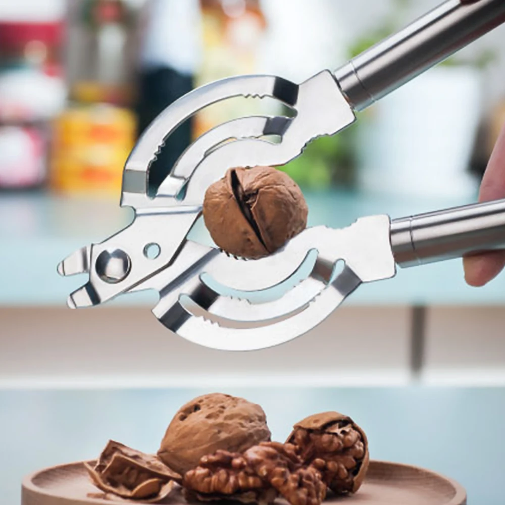 

Jar Can Beer Wine Opener Multifunction Stainless Steel Manual Bottle Lifter Opener For Can Walnut Kitchen Opening Tool