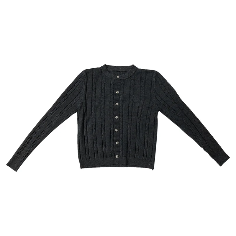 

2021 Spring Korean Elegant Knitted Cardigans Sweaters Women Long Sleeve Single-breasted Tops Ladies Pearl Buttons Cardigans