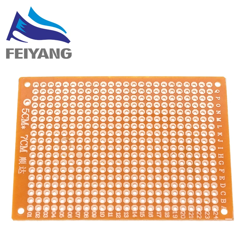 10 шт. 5*7 PCB 5x7 5 см 7 DIY Прототип бумаги универсальная плата желтая | Электронные