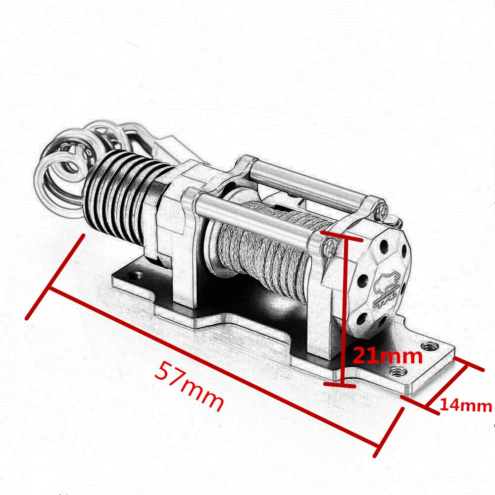 Электрическая лебедка с цельнометаллической шкалой имитация 1/10 одним Мотором