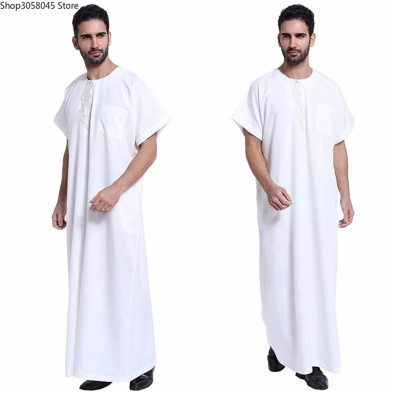 Islam jubba thobe for muslim men arab clothing men dubai arabic dress men djellaba homme pakistan black robe djellaba men