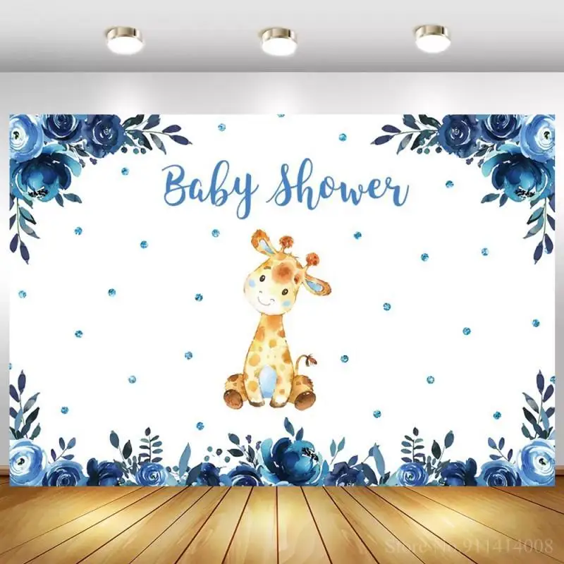 

Фон для фотосъемки с изображением синих цветов и блестящих точек