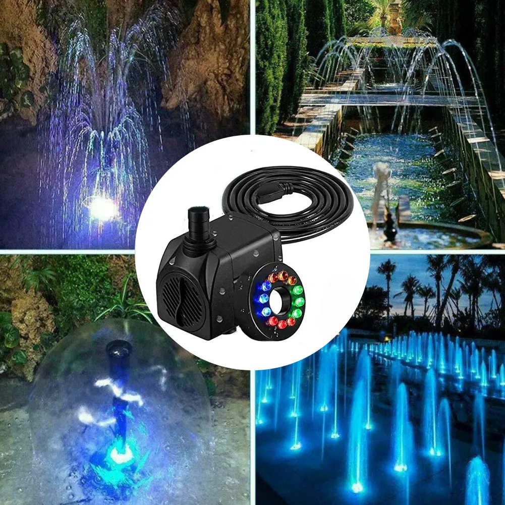 СВЕТОДИОДНЫЙ Электрический мини-водяной насос с красочными огнями для улицы