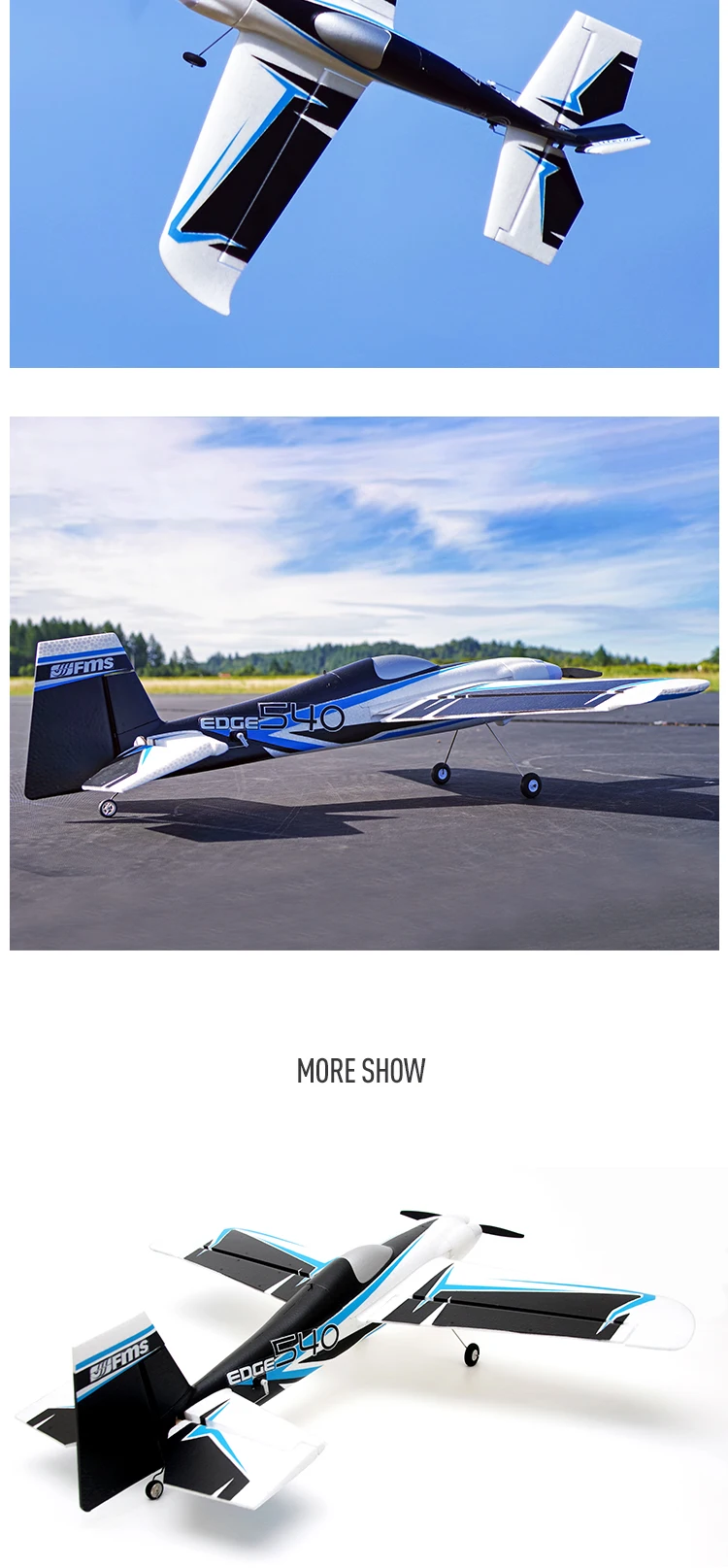 Радиоуправляемый самолет FMS Plane 750 мм Edge 540 Крытый парк флаер 3D Акробатический Спорт с рефлекторным гироскопом авто Баланс PNP модель самолет для хобби