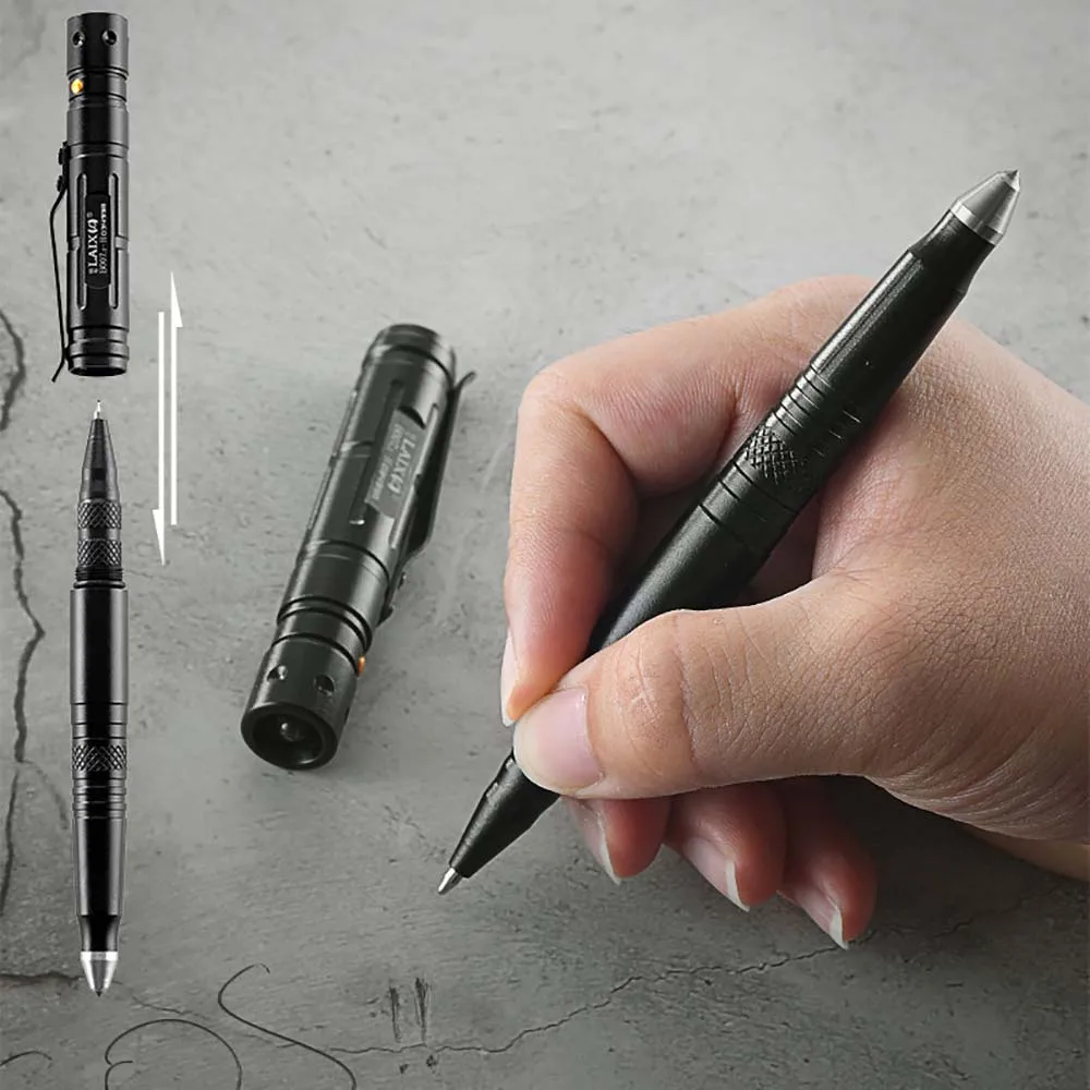 Портативная тактическая ручка фонарик открывалка для бутылок аварийный