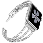 Роскошная цепочка со стразами сменный ремешок для Apple Watch 7 6 SE 5 4 ремешок 44 мм 40 мм наручный браслет для iWatch 3 42 мм 38 мм