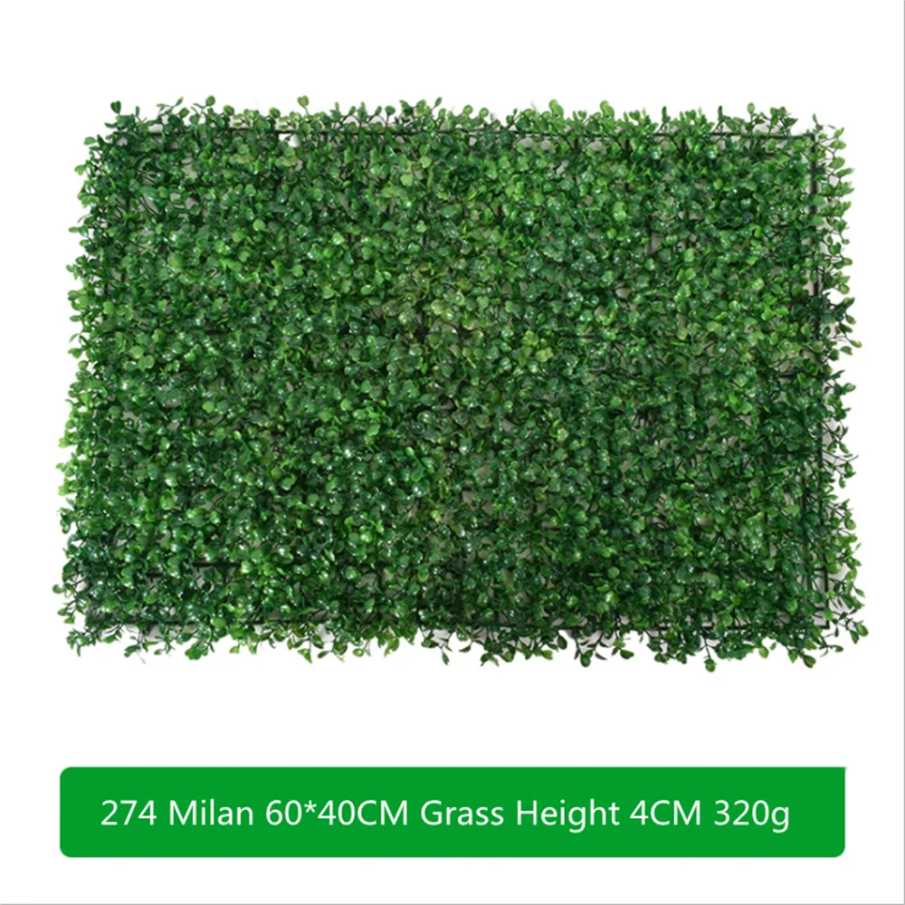 

60*40CM Artificial Plant Wall Milan Lawn Green Planting Background Wall Decoration Image Plastic Fake Grass Flower Wall Cheap