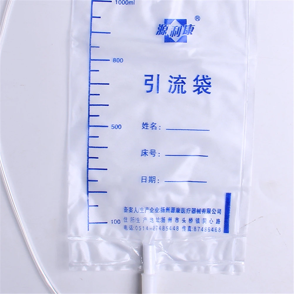 Одноразовый дренажный мешок 1000 мл Катетеризация хранение мочевого недержания