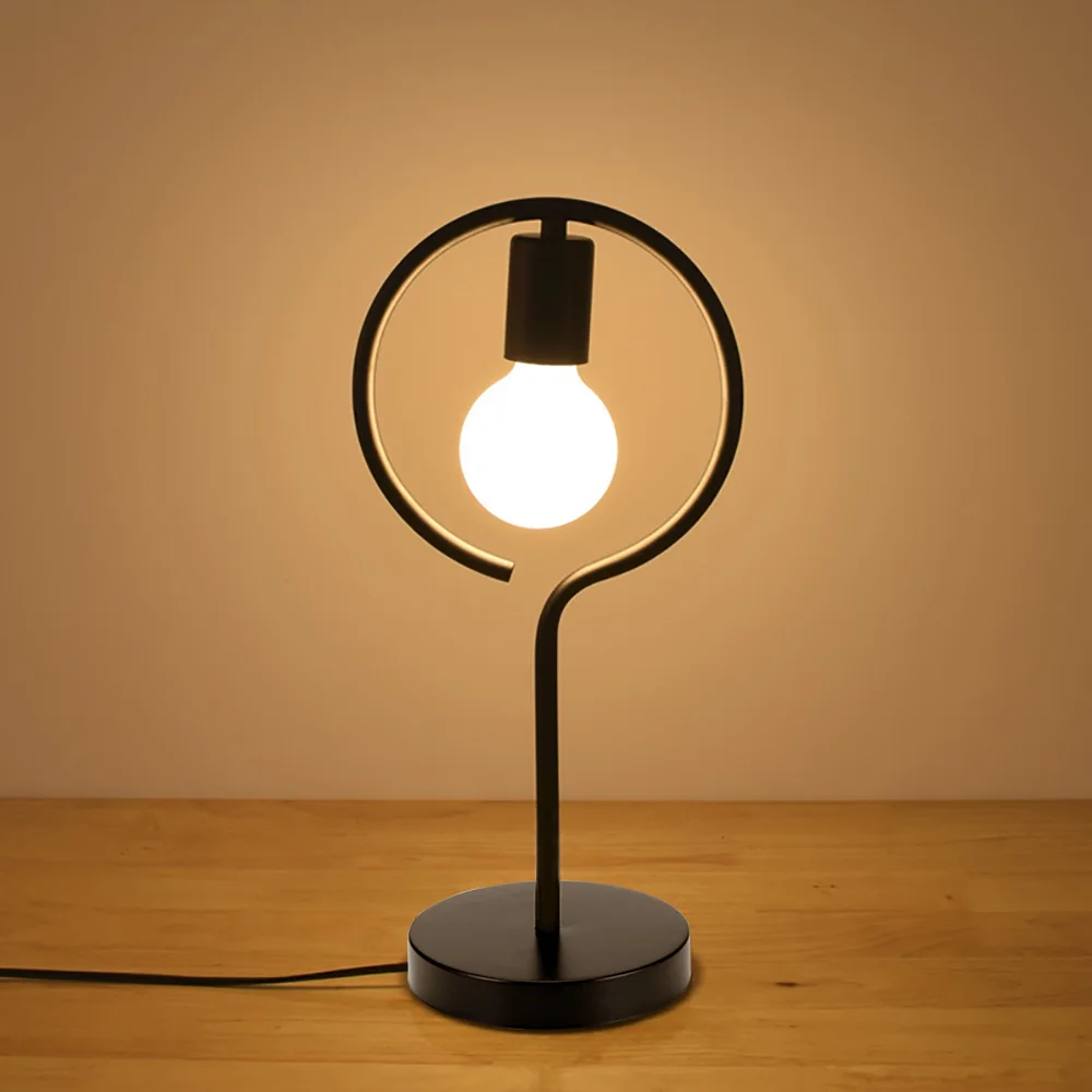 Настольные лампы Классическая Современная черная прикроватная Настольная Лампа