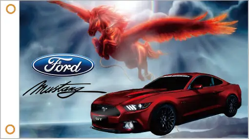 Автомобильный флаг FORD баннер 3ftx5ft полиэстер