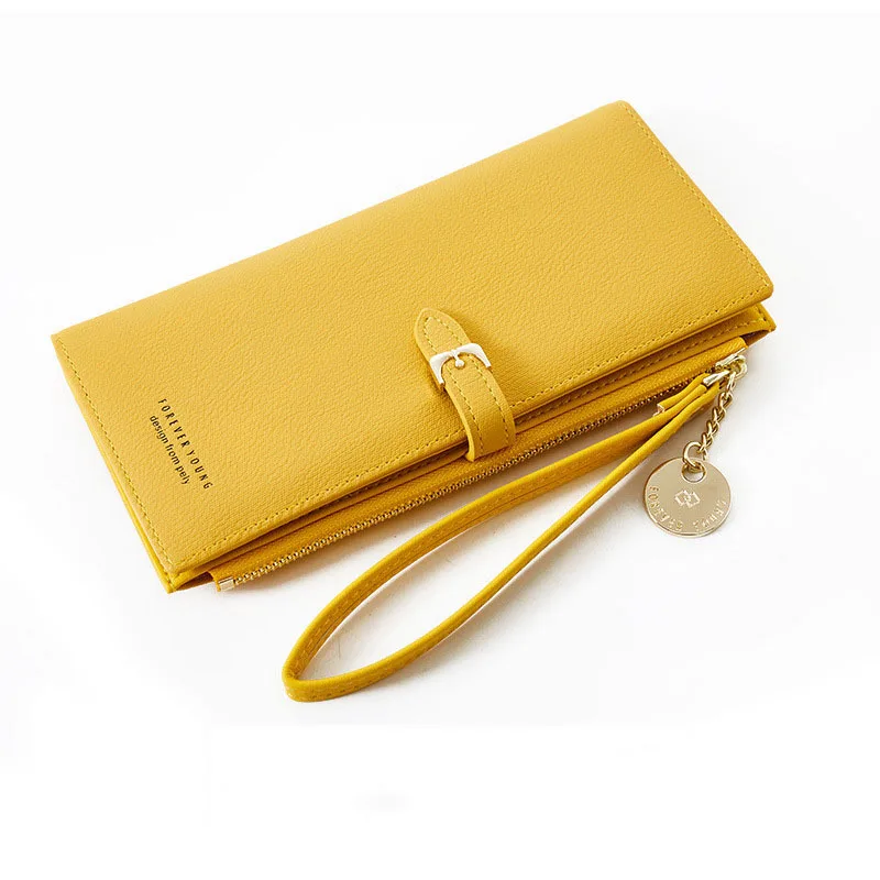 

2021 new bag ladies small thin long clutch bag simple ladies purse leather high-end ladies purse wallets for women