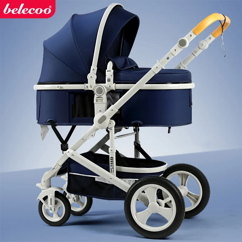 color-1 belecoo детская коляска 2 в 1 коляска лежать или демпфирования складной легкий вес Двусторонняя детская четыре сезона России - Цвет: color-1