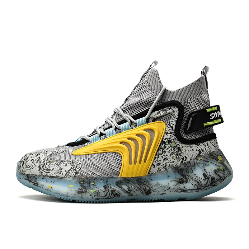 New High Quality Running Shoes for Men Breathable Athletic Sport Shoes Flying Woven Colorful Sneakers