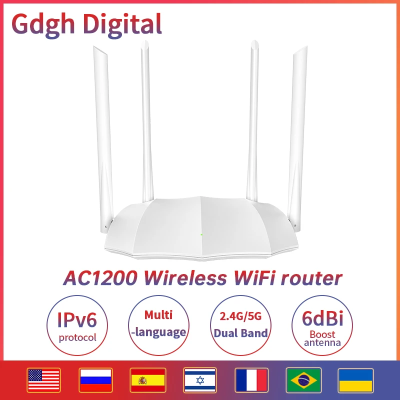 GLAC5s AC1200 Беспроводной Wi Fi роутер с высоким коэффициентом усиления антенна для