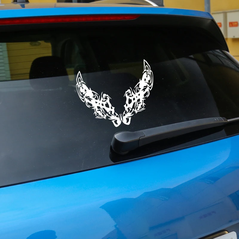 

YJZT 17.6X14.1CM Wing Car Bumper Window Decoration Vinyl Decal Stickers Accessories C25-0796