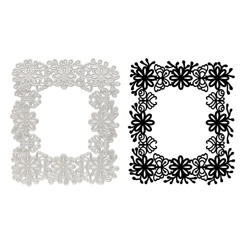 Eastshape цветок рамка с бабочкой резка металла штампы тиснение трафарет скрапбук