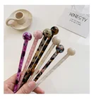 Шпилька для волос из ацетата с длинной ручкой, шпильки для волос, простой темпераментный головной убор для девушек, аксессуары для волос в японском и корейском стиле