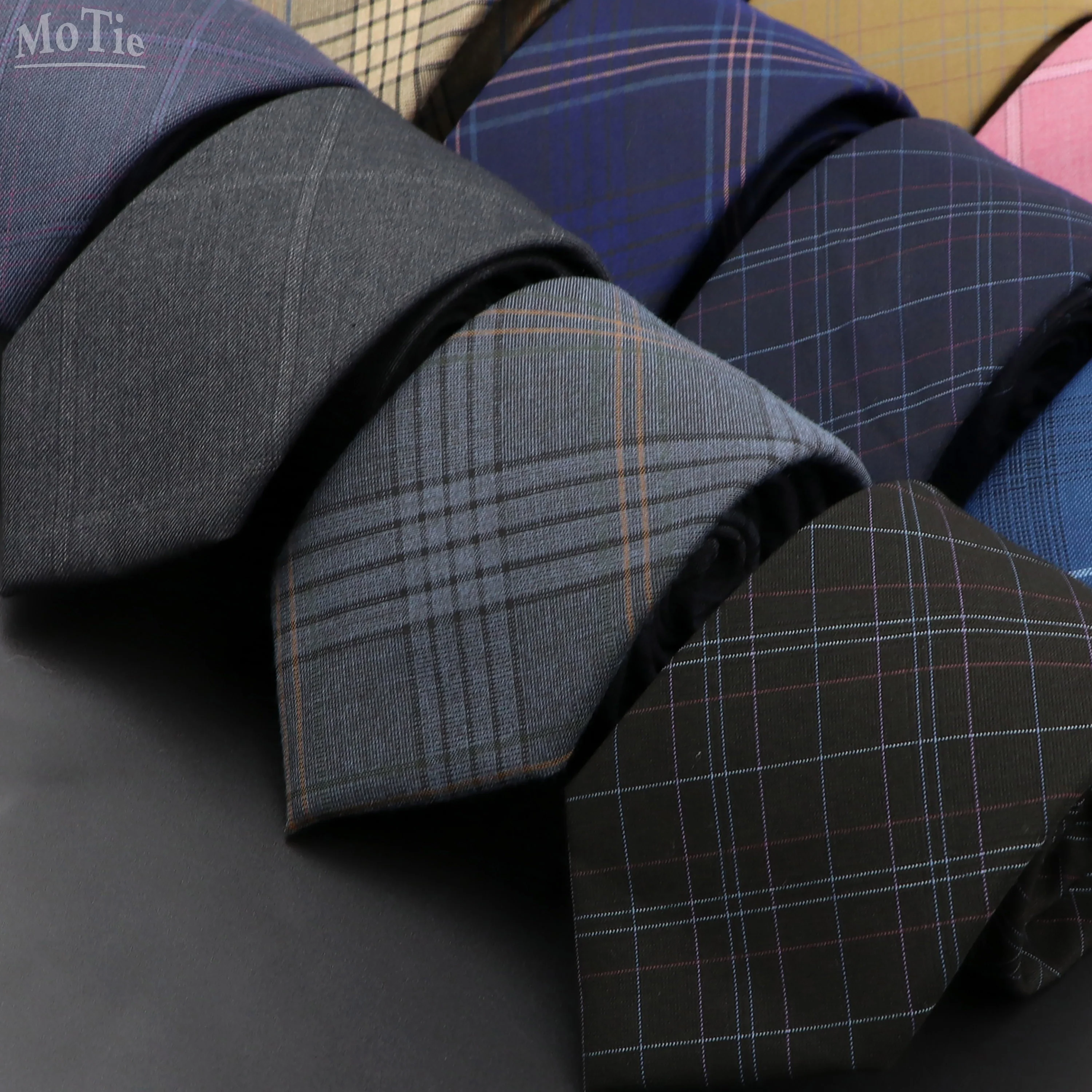 Men's Ties Jacquard Woven Striped Plaid Necktie 7cm Polyester Male Narrow Wedding Tie Skinny Tuxedo Suit Shirt Accessory Gift