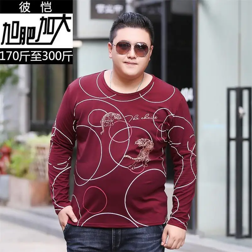 

plus size 8XL 9XL 6XL5XL Free shipping new fashion mens long sleeve thick T shirt men casual pullover male t-shirt big size