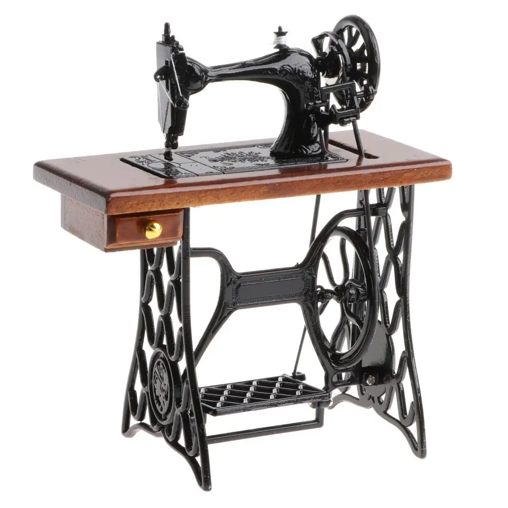 Старомодная швейная машина из сплава 1:10 модель игрушки подарок коллекция