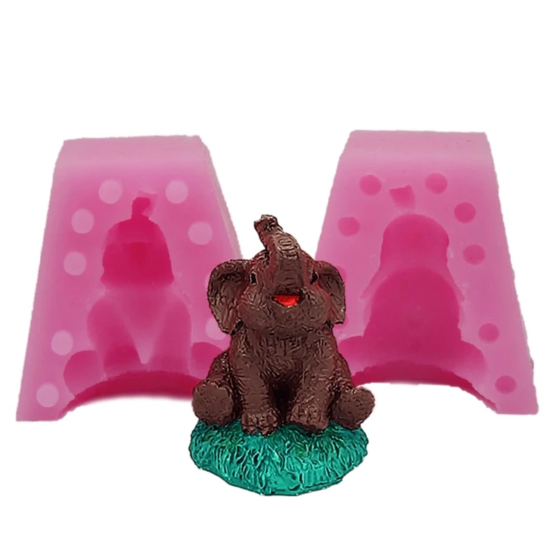 Silicone Material 3D Elephant Candle Mould Molds for DIY Candles Making | Дом и сад