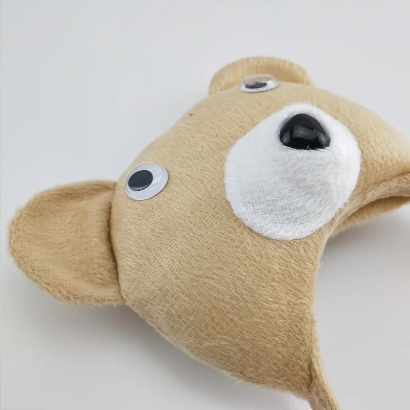 3D головная повязка с животным медведем и ушками Повязка на голову хвостом для