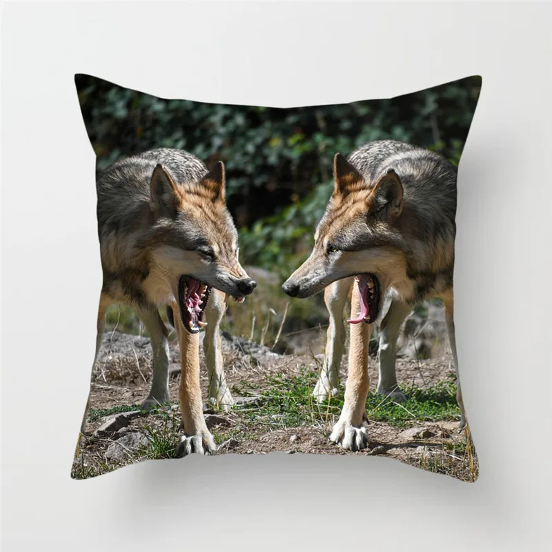 Fuwatacchi наволочка с животным принтом панда Поппи волк крышка подушки оленя