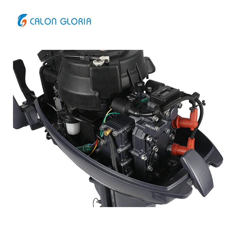 

Calon Gloria 15 hp outboard motor two stroke gasoline grey color Manual start import motors