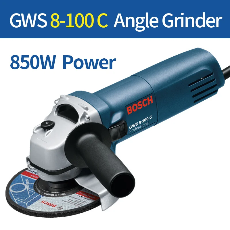 GWS 8-100C Bosch GWS Series Angle Grinder Metal Cutting Polishing Machine Upgrade New Metal Polishing Machine - Цвет: GWS 8-100C