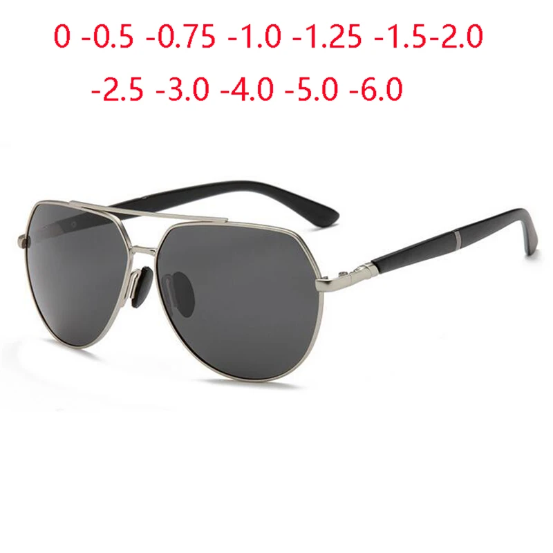 

Double Beam Minus Lens Prescription Sunglasses Men Polarized Women Anti-glare Pilot Sunglasses Diopter 0 -0.5 -0.75 -1.0 To -6.0