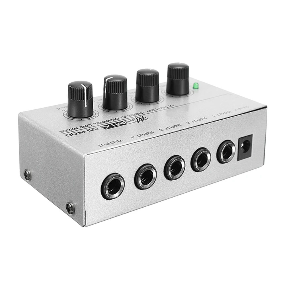12V Ultra compack 4 канальный музыкальный миксер звуковой DJ консоль Mezclador для аудио ПК