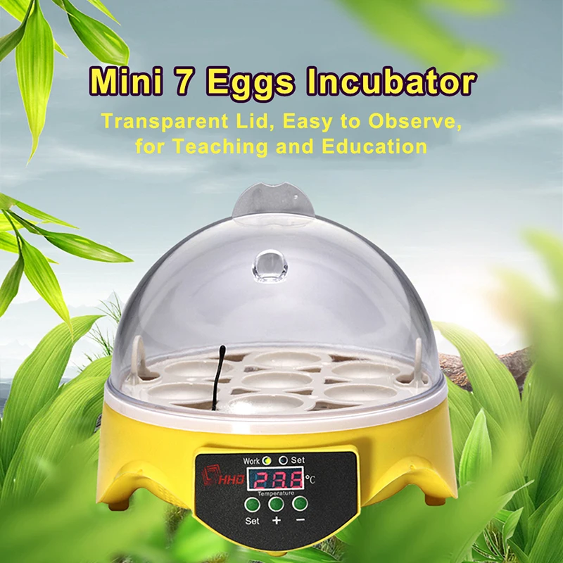 Цифровой мини-инкубатор для 7 яиц с умным контролем температуры | Дом и сад