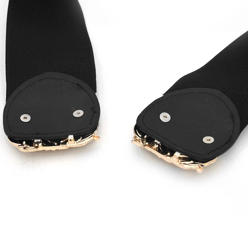 

Fashion Elastic Wide Belt Metal Buckle Waist Strap Women Cummerbunds Lady Coat Sweater Skirt Decorative Waistband Waist Belts