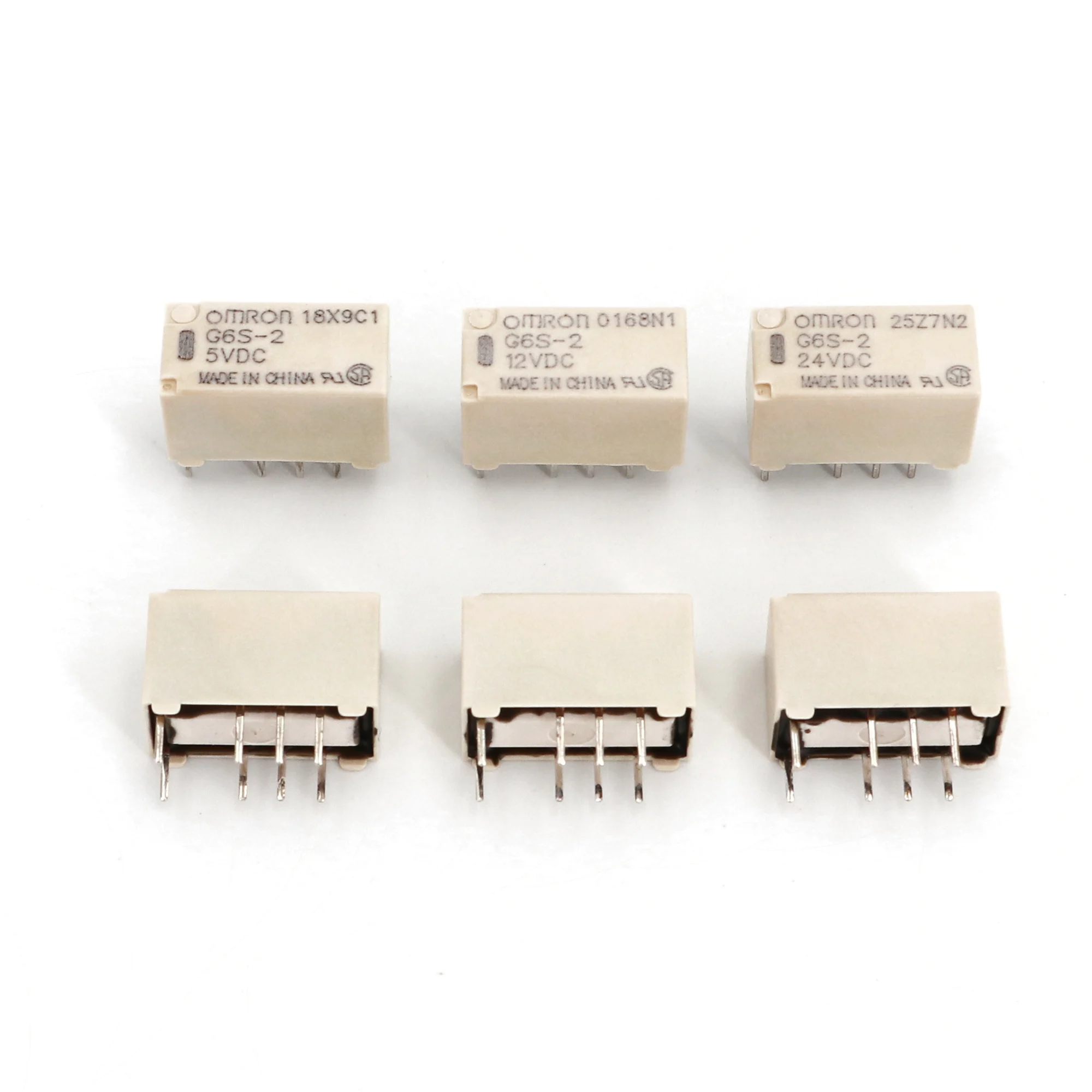 10Pcs Original G6S-2 DC5V/12V/24V PCB Mount 2-Pole 8-Pin DPDT Mini Signal Relay