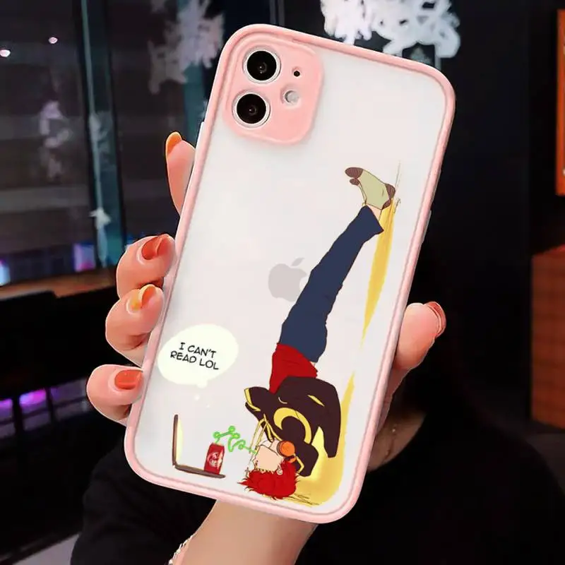 

707 anime beautiful girl Phone Case Matte Transparent for iPhone 7 8 11 12 s mini pro X XS XR MAX Plus cover funda