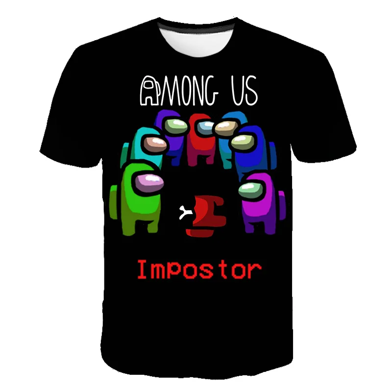 

New 3D children's t-shirts printed among us funny clothes girls boys boys clothes kids summer 2020 popular game clothes