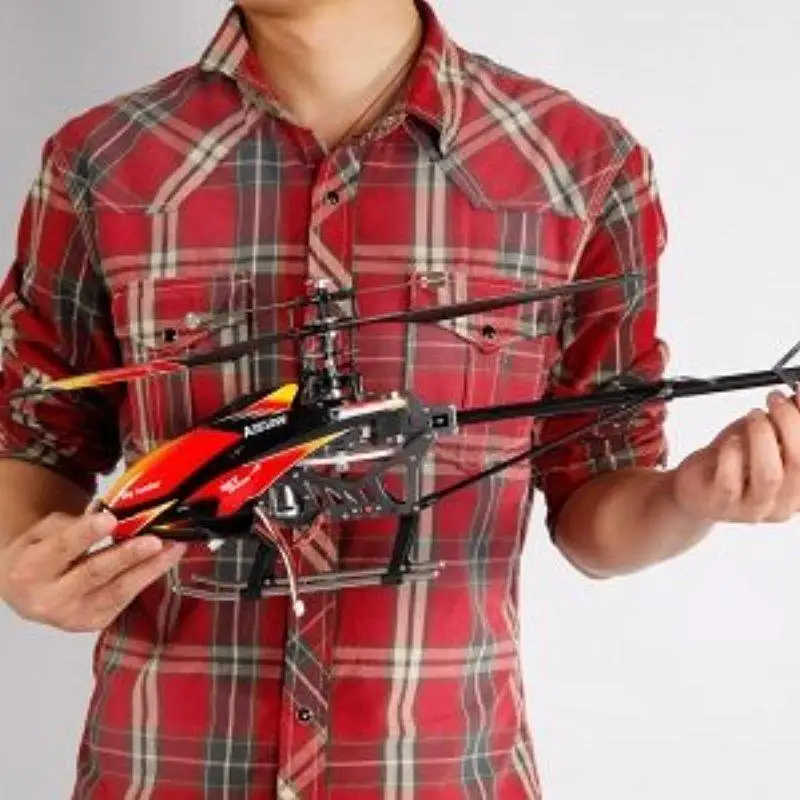 Wltoys V913 4 канальный одним лезвием 2,4 приемник и передатчик для света дистанционного Управление вертолет красный RTF