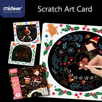 mideer girl scraping painting baby paper handmade diy drawing card children non toxic black card toy hand painting art gift