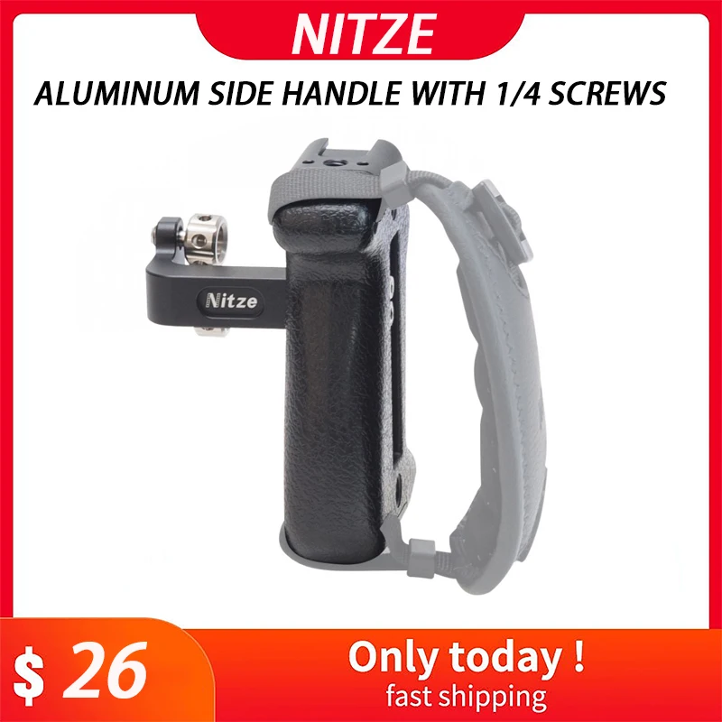 

Nitze Aluminum Side Handle with 1/4 Screws free shipping Hot selling new product Russian