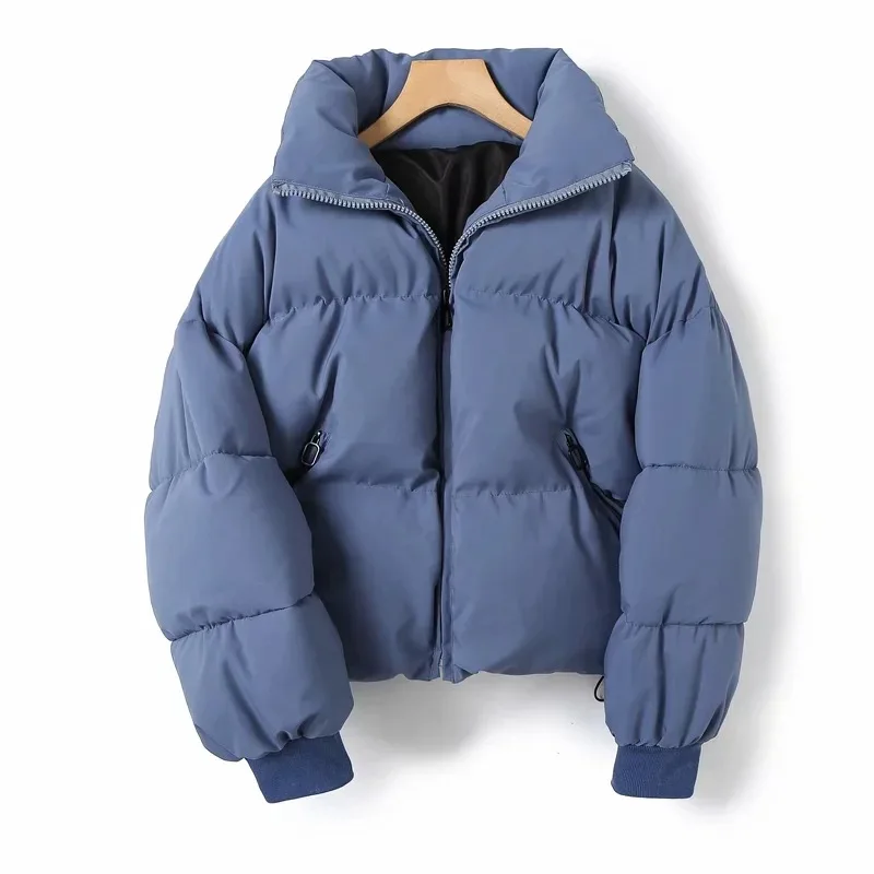 

Cotton Padded Loose Parka Chic Loose Harajuku Jacket Women winter 2021 New Warmer All-match Stand-Up Collar Down Coat