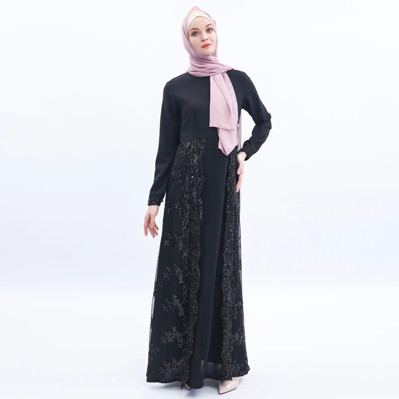 Sequin Abaya Turkish Dresses Dubai Hijab Muslim Dress Caftan Islam Clothing Abayas For Women Kaftan Tesettur Ebise Djelaba Femme