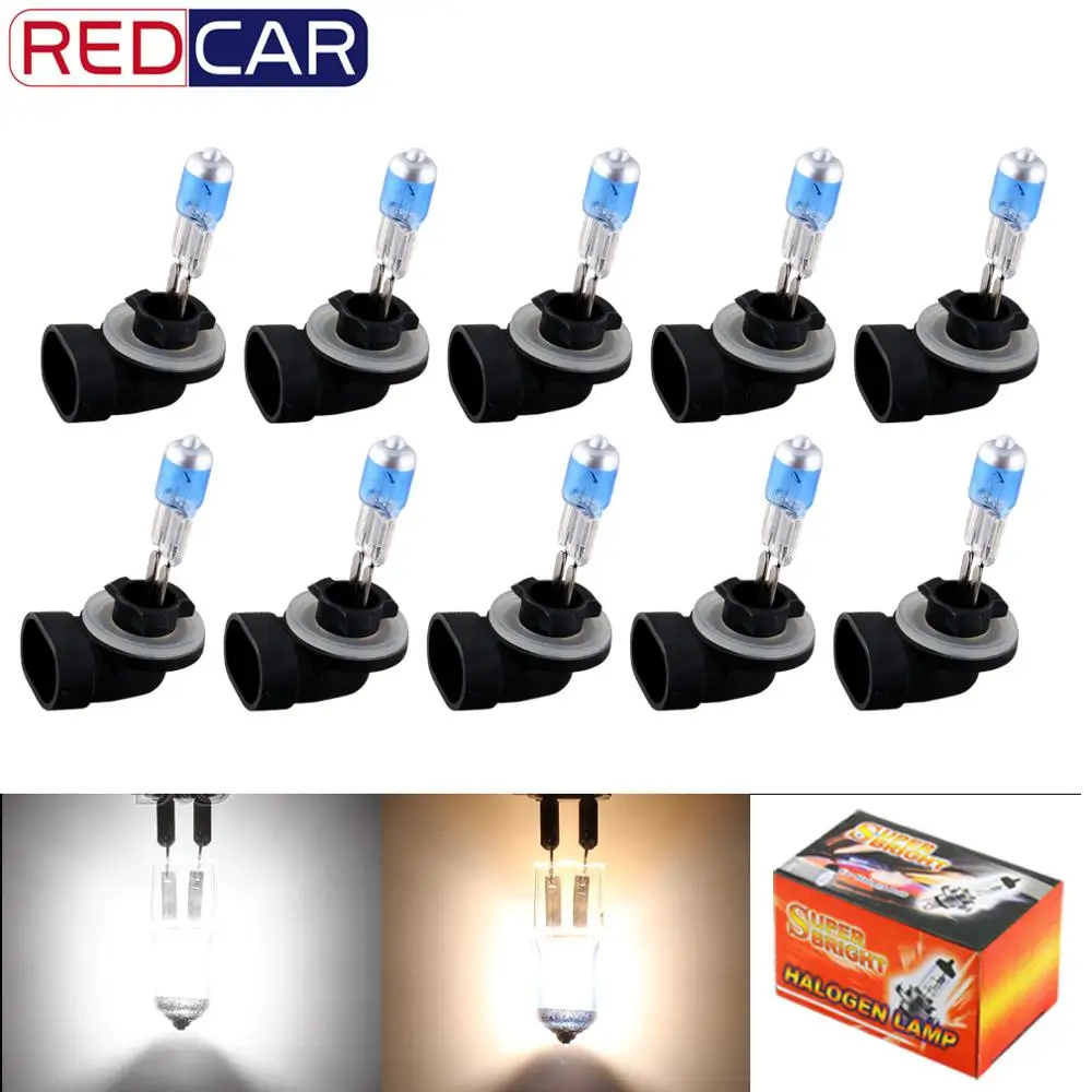 Галогенная лампа H27 881, 10 шт., H27W/2 894, 27 Вт, 12 В, противотуманные фары, супер ярсветильник, 3000 К, 5000 К, Автомобильный источник света, дневные ходовые огни Галогенная лампа H27 881, 10 шт., H27W/2 894, 27 Вт, 12 В, противотуманные фары, супер ярсветильник, 3000 К, 5000 К, Автомобильный источник света, дневные ходовые огни