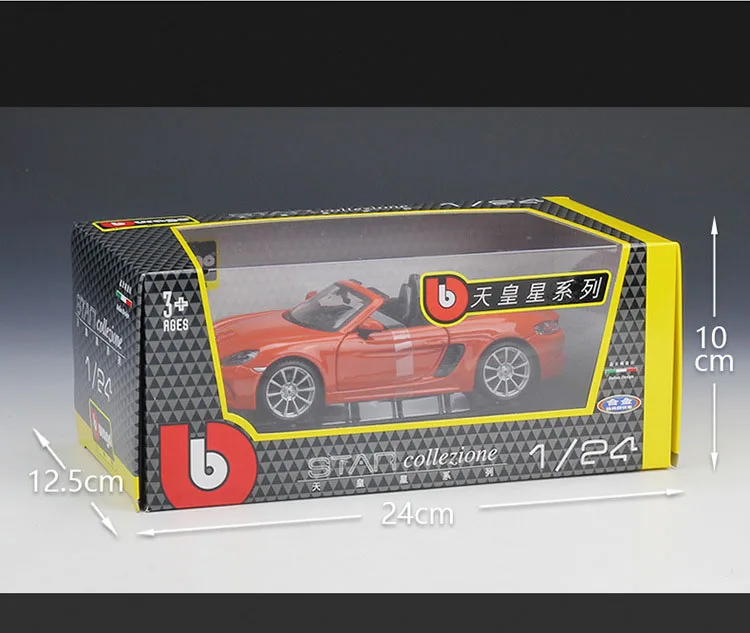 Новинка Bburago 1:24 718 Boxster спортивный автомобиль статическая имитация литая модель