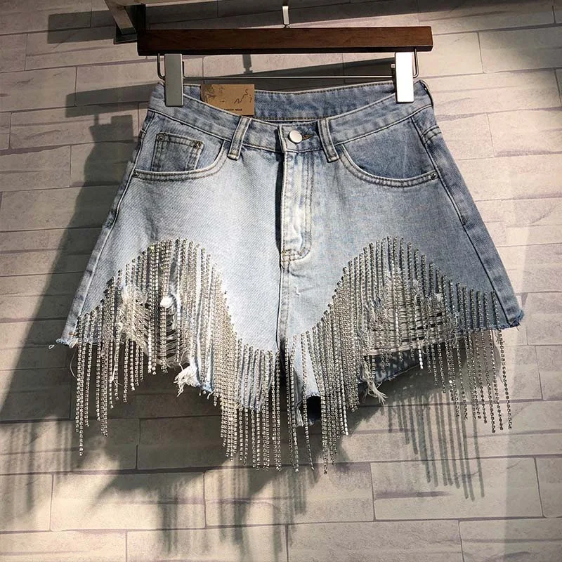 Ковбойские шорты с широкими штанинами женские летние ковбойские ручной работы