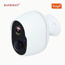 Rankman WiFi Wireless Tuya Smart IP Camera Security Battery Pet Baby Monitor Surveillance Waterproof HD 1080P Outdoor Garden