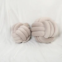 knot pillow ball woven soft crystal velvet knotted ball cushion creative furniture supplies cotton soft knot ball cushions